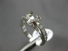 ESTATE .89CT DIAMOND PLATINUM 3D CLASSIC FILIGREE SEMI MOUNT ENGAGEMENT RING