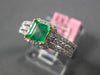 ESTATE .91CT DIAMOND & AAA EMERALD 18KT 2 TONE GOLD SQUARE HALO ENGAGEMENT RING
