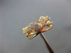 ESTATE WIDE .45CT DIAMOND 14KT ROSE GOLD 3D PAVE CRISS CROSS TEAR DROP LOVE RING