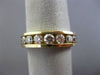 ESTATE LARGE 1.0CT DIAMOND 14KT YELLOW GOLD 3D CHANNEL WEDDING ANNIVERSARY RING