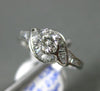 ESTATE .54CT ROUND & BAGUETTE DIAMOND 18K WHITE GOLD 3D INFINITY ENGAGEMENT RING