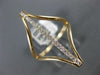 ESTATE EXTRA LARGE .12CT DIAMOND 14KT ROSE GOLD 3D V SHAPE TRIANGULAR BAR RING