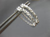 ESTATE .50CT DIAMOND 14KT WHITE GOLD 3D CLASSIC OVAL INSIDE OUT HOOP EARRINGS