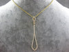 LARGE .97CT DIAMOND 18KT YELLOW GOLD MARQUISE SHAPE TEAR DROP ELONAGTED PENDANT