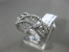 ESTATE WIDE .80CT DIAMOND 18KT WHITE GOLD 3D MULTI ROW OPEN INFINITY LOVE RING