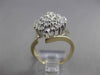ESTATE 1.0CT DIAMOND 14KT WHITE & YELLOW GOLD MARQUISE SHAPE CLUSTER RING #23741