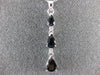 ESTATE 1.64CT DIAMOND & AAA SAPPHIRE 14KT WHITE GOLD THREE STONE JOURNEY PENDANT