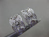 ESTATE WIDE 1.0CT ROUND DIAMOND 18KT WHITE GOLD 3D ETOILE BEZEL CLIP ON EARRINGS