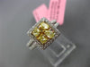 .88CT WHITE & FANCY YELLOW DIAMOND 18KT WHITE GOLD SQUARE FRIENSHIP PROMISE RING