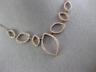 ESTATE LARGE .63CT DIAMOND 14K ROSE GOLD 3D OPEN MARQUISE SHAPE V SHAPE NECKLACE