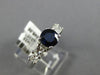 ESTATE 1.05CT DIAMOND & AAA SAPPHIRE 14KT WHITE GOLD 3D LUCIDA ENGAGEMENT RING