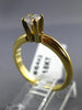 ESTATE .40CT DIAMOND 18KT YELLOW GOLD 3D ROUND SOLITAIRE ENGAGEMENT RING #6442