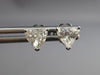 ESTATE .76CT DIAMOND 14KT WHITE GOLD CLASSIC HEART SHAPED STUD EARRINGS #26043