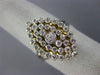 ESTATE LARGE .86CT DIAMOND 18K 2 TONE GOLD 3D FILIGREE MILGRAIN ANNIVERSARY RING