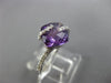 ESTATE 2.34CT DIAMOND & AAA AMETHYST 14KT WHITE GOLD SQUARE CRISS CROSS FUN RING