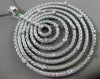 ESTATE MASSIVE 1.23CT DIAMOND 18KT WHITE GOLD ETOILE WOVEN MESH CIRCULAR PENDANT