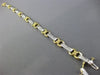 ESTATE WIDE 1.22CT DIAMOND 14KT TWO TONE GOLD LOVE KNOT INFINITY TENNIS BRACELET