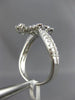 ESTATE WIDE 1.06CT DIAMOND 18K WHITE GOLD MULTI FLOWER WEDDING ANNIVERSARY RING