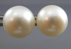 ESTATE 14KT AAA SOUTH SEA PEARL 14KT YELLOW GOLD PUSH BACK STUD EARRINGS #21899