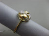 ESTATE .20CT DIAMOND 14KT WHITE & YELLOW GOLD 3D HANDCRAFTED FLOWER FAN RING