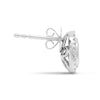 ESTATE .96CT DIAMOND & AAA TANZANITE 14K WHITE GOLD TEAR DROP HALO STUD EARRINGS