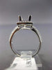 ESTATE .35CT DIAMOND 14K WHITE GOLD SQUARE HALO SEMI MOUNT ENGAGEMENT RING #2870