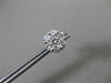 ESTATE LARGE 1.0CT DIAMOND 14KT WHITE GOLD CLASSIC CLUSTER FLOWER STUD EARRINGS