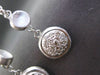ESTATE .32CT DIAMOND 14KT WHITE GOLD MULTI STRAND CIRCULAR DROP HANGING EARRINGS