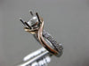 ESTATE WIDE .15CT DIAMOND 14KT WHITE & ROSE GOLD 3D SEMI MOUNT ENGAGEMENT RING