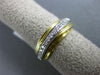 ESTATE .21CT DIAMOND 18KT WHITE & YELLOW GOLD 3D PAVE WAVE X LOVE RING F/G VVS