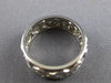 ANTIQUE WIDE .35CT DIAMOND PLATINUM 3D FILIGREE ETERNITY ANNIVERSARY RING #26408