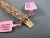 GIA WIDE 24.64CT PINK DIAMOND 18K ROSE GOLD 3D MULTI ROW CLUSTER TENNIS BRACELET