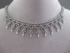 ESTATE WIDE 3.75CT ROUND DIAMOND 14KT WHITE GOLD FLOATING FILIGREE NECKLACE
