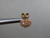 ESTATE LARGE .77CT ROUND DIAMOND 18KT ROSE GOLD 3D CLUSTER HALO STUD EARRINGS