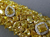 ESTATE MASSIVE GIA 51.38CT WHITE & FANCY YELLOW DIAMOND 18K GOLD TENNIS BRACELET