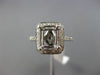 ESTATE WIDE .68CT DIAMOND 14K WHITE GOLD CLASSIC HALO SEMI MOUNT ENGAGEMENT RING