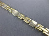ESTATE 14KT WHITE & YELLOW GOLD 3D OVAL & SQUARE LINK LOVE BRACELET #23327