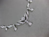 ESTATE 1.58CT DIAMOND 14KT WHITE GOLD 3D FILIGREE V SHAPE CHANDELIER NECKLACE