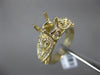 ESTATE .36CT DIAMOND 14K YELLOW GOLD 3D OPEN FILIGREE SEMI MOUNT ENGAGEMENT RING