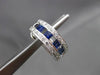 ESTATE LARGE 1.50CT DIAMOND & SAPPHIRE 14KT WHITE GOLD ETOILE CLIP ON EARRINGS