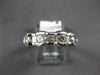 ESTATE 1.35CT ROUND & PRINCESS DIAMOND 14KT WHITE GOLD 3D ANNIVERSARY RING #1849