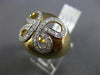 ESTATE EXTRA LARGE .45CT DIAMOND 14K YELLOW GOLD 3D BUTTERFLY INFINITY DOME RING