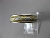 ESTATE 14KT WHITE & YELLOW GOLD HANDCRAFTED ROPE WEDDING BAND RING 7mm #23216