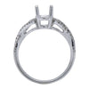 ESTATE .21CT DIAMOND 18KT WHITE GOLD 4 PRONG INFINITY SEMI MOUNT ENGAGEMENT RING