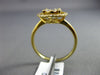 ESTATE WIDE .49CT DIAMOND 18K YELLOW GOLD FLOWER CLUSTER FRIENDSHIP PROMISE RING