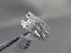 ESTATE WIDE 1.13CT DIAMOND 18KT WHITE GOLD 3D MULTI ROW CRISS CROSS FUN RING
