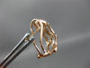 ESTATE .18CT ROUND DIAMOND 14KT ROSE GOLD 3D CLASSIC BAMBOO CLIP ON EARRINGS