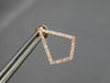 ESTATE .22CT DIAMOND 14KT ROSE GOLD 3D CLASSIC TRIANGULAR LOVE HANGING EARRINGS