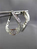 ESTATE LARGE 1.0CT DIAMOND 14KT WHITE GOLD 3D WAVE FLOATING EARRINGS F/G VSSI