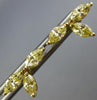 ESTATE 1.32CT FANCY YELLOW DIAMOND 18K YELLOW GOLD 3 LEAF CLOVER FLOWER EARRINGS
